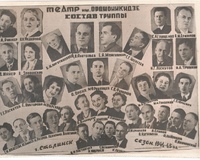 Состав труппы театра им. Орджоникидзе. Сезон 1944-1945 годов